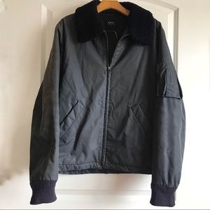 APC Men’s Manchester Shearling Gray Jacket